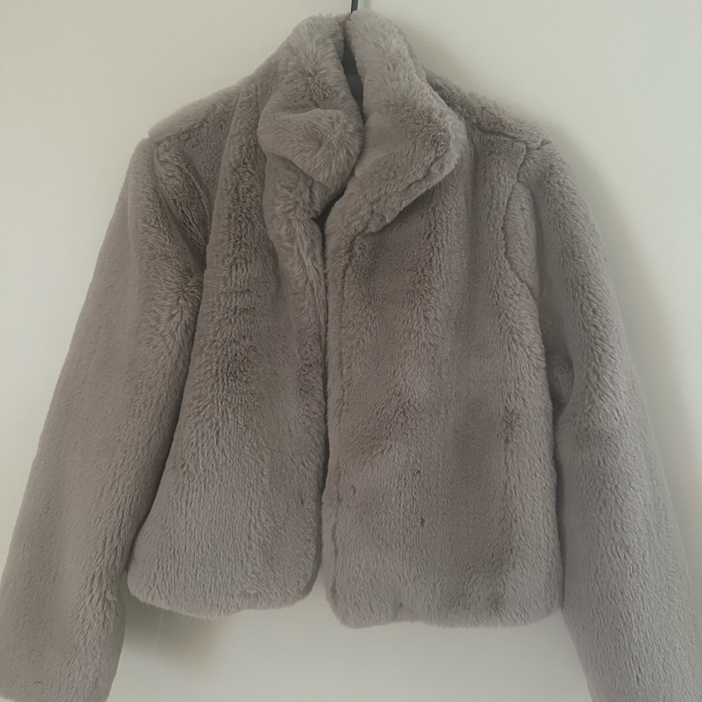 Forever 21 Taupe Faux Fur Jacket